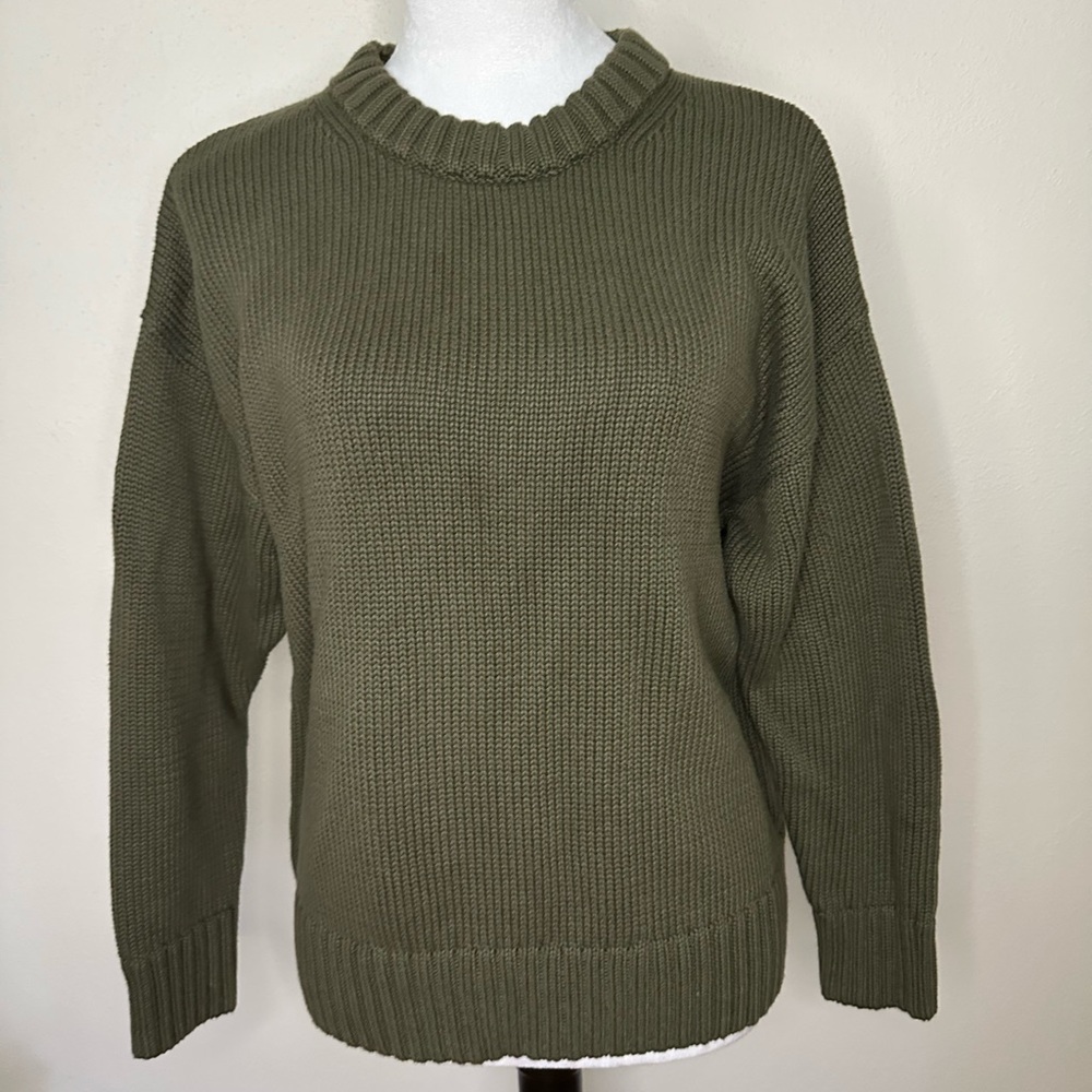 GAP Olive Green Women's Crew Neck Sweater
